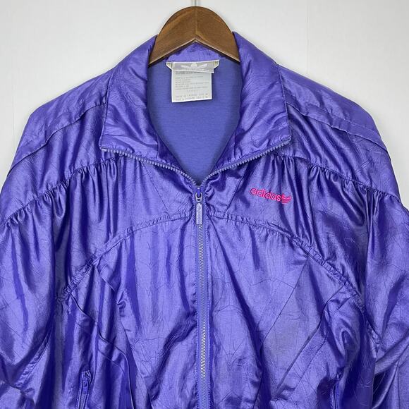 Adidas | Retro Vintage Purple Zip Up Windbreaker Track Jacket - Picture 3 of 11